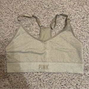 PINK Victoria's Secret Gray Sports Bra